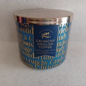 Bath & Body Works Crunchy English Toffee 3 Wick Candle NEW
